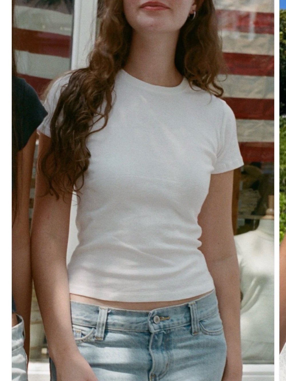 brandy Melville John Galt white basic tee BNWT Minimalist Shirt Cotton Top